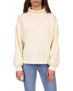 Sanctuary Textured Cowl Neck Popover Top | Sweaters