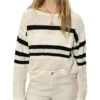 Sanctuary Sporty Stripe Open Knit Sweater | Sweaters